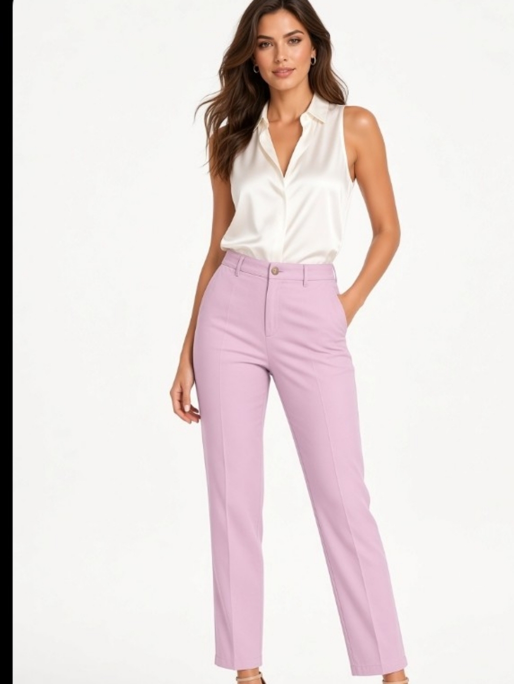 Eddie Bauer Women's Cotton Cropped Ankle Pants soft rose/pink Size: 10